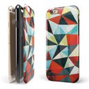 Vector Red and Blue 3D Triangular Surface iPhone 6/6s or 6/6s Plus 2-Piece Hybrid INK-Fuzed Case