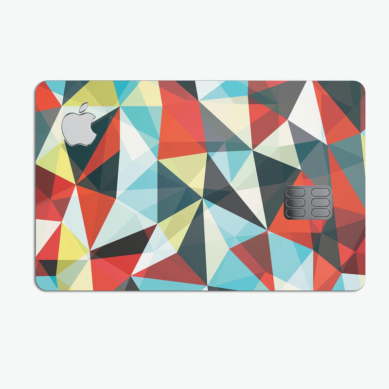 Vector Red and Blue 3D Triangular Surface - Premium Protective Decal Skin-Kit for the Apple Credit Card