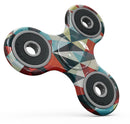 Vector Red and Blue 3D Triangular Surface Full-Body Fidget Spinner Skin-Kit