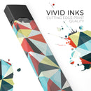 Vector Red and Blue 3D Triangular Surface - Premium Decal Protective Skin-Wrap Sticker compatible with the Juul Labs vaping device