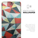 Vector Red and Blue 3D Triangular Surface - Premium Vinyl Skin Decal for Samsung Galaxy S25 Ultra, S24, S23, S22 & All Galaxy S Models