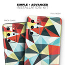 Vector Red and Blue 3D Triangular Surface - Premium Vinyl Skin Decal for Samsung Galaxy S25 Ultra, S24, S23, S22 & All Galaxy S Models