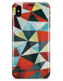 Vector Red and Blue 3D Triangular Surface - iPhone X Clipit Case