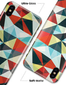 Vector Red and Blue 3D Triangular Surface - iPhone X Clipit Case