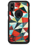 Vector Red and Blue 3D Triangular Surface - iPhone X OtterBox Case & Skin Kits