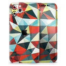 Vector Red and Blue 3D Triangular Surface - Protective Skin Wrap & Decal – Compatible with iPhone SE to iPhone 17 Pro Max (All Models)