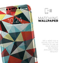 Vector Red and Blue 3D Triangular Surface - Protective Skin Wrap & Decal – Compatible with iPhone SE to iPhone 17 Pro Max (All Models)