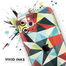 Vector Red and Blue 3D Triangular Surface - Protective Skin Wrap & Decal – Compatible with iPhone SE to iPhone 17 Pro Max (All Models)