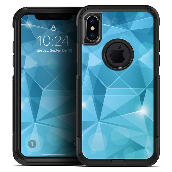 Vector Shiny Blue Crystal Pattern - Skin Kit for the iPhone OtterBox Cases