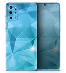 Vector Shiny Blue Crystal Pattern - Premium Vinyl Skin Decal for Samsung Galaxy S25 Ultra, S24, S23, S22 & All Galaxy S Models
