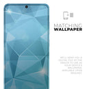 Vector Shiny Blue Crystal Pattern - Premium Vinyl Skin Decal for Samsung Galaxy S25 Ultra, S24, S23, S22 & All Galaxy S Models