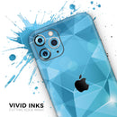 Vector Shiny Blue Crystal Pattern - Protective Skin Wrap & Decal – Compatible with iPhone SE to iPhone 17 Pro Max (All Models)