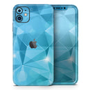 Vector Shiny Blue Crystal Pattern - Protective Skin Wrap & Decal – Compatible with iPhone SE to iPhone 17 Pro Max (All Models)
