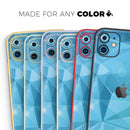 Vector Shiny Blue Crystal Pattern - Protective Skin Wrap & Decal – Compatible with iPhone SE to iPhone 17 Pro Max (All Models)