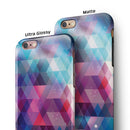 Vector Triangle Pink and Blue Galaxy iPhone 6/6s or 6/6s Plus 2-Piece Hybrid INK-Fuzed Case