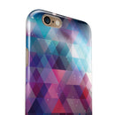 Vector Triangle Pink and Blue Galaxy iPhone 6/6s or 6/6s Plus 2-Piece Hybrid INK-Fuzed Case