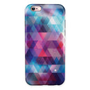 Vector Triangle Pink and Blue Galaxy iPhone 6/6s or 6/6s Plus 2-Piece Hybrid INK-Fuzed Case
