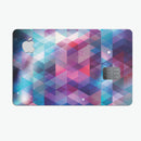Vector Triangle Pink and Blue Galaxy - Premium Protective Decal Skin-Kit for the Apple Credit Card