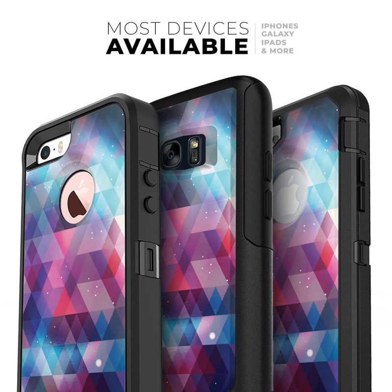 Vector Triangle Pink and Blue Galaxy - Skin Kit for the iPhone OtterBox Cases