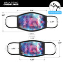 Vector Triangle Pink and Blue Galaxy - Made in USA Mouth Cover Unisex Anti-Dust Cotton Blend Reusable & Washable Face Mask with Adjustable Sizing for Adult or Child