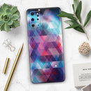 Vector Triangle Pink and Blue Galaxy - Skin-Kit for the Samsung Galaxy S-Series S20, S20 Plus, S20 Ultra , S10 & others (All Galaxy Devices Available)