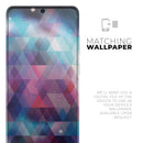 Vector Triangle Pink and Blue Galaxy - Skin-Kit for the Samsung Galaxy S-Series S20, S20 Plus, S20 Ultra , S10 & others (All Galaxy Devices Available)