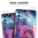 Vector Triangle Pink and Blue Galaxy - Skin-Kit for the Samsung Galaxy S-Series S20, S20 Plus, S20 Ultra , S10 & others (All Galaxy Devices Available)
