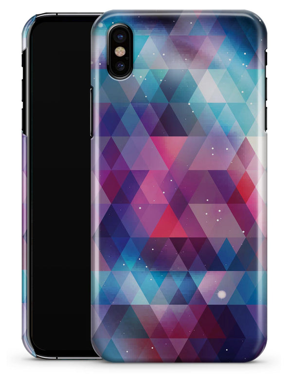 Vector Triangle Pink and Blue Galaxy - iPhone X Clipit Case