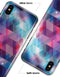 Vector Triangle Pink and Blue Galaxy - iPhone X Clipit Case