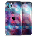 Vector Triangle Pink and Blue Galaxy - Protective Skin Wrap & Decal – Compatible with iPhone SE to iPhone 17 Pro Max (All Models)