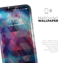 Vector Triangle Pink and Blue Galaxy - Protective Skin Wrap & Decal – Compatible with iPhone SE to iPhone 17 Pro Max (All Models)