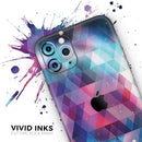 Vector Triangle Pink and Blue Galaxy - Protective Skin Wrap & Decal – Compatible with iPhone SE to iPhone 17 Pro Max (All Models)