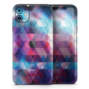 Vector Triangle Pink and Blue Galaxy - Protective Skin Wrap & Decal – Compatible with iPhone SE to iPhone 17 Pro Max (All Models)