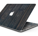 Vertical Blackwashed Woodgrain - Skin Decal Wrap Kit Compatible with the Apple MacBook Pro, Pro with Touch Bar or Air (11", 12", 13", 15" & 16" - All Versions Available)