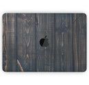 Vertical Blackwashed Woodgrain - Skin Decal Wrap Kit Compatible with the Apple MacBook Pro, Pro with Touch Bar or Air (11", 12", 13", 15" & 16" - All Versions Available)