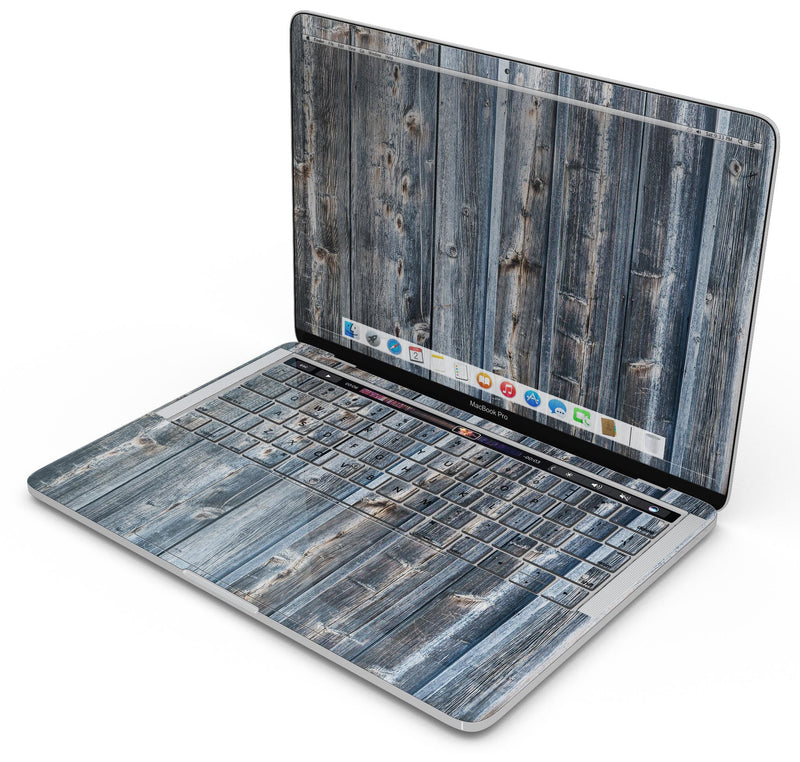 Vertical Planks of Wood - Skin Decal Wrap Kit Compatible with the Apple MacBook Pro, Pro with Touch Bar or Air (11", 12", 13", 15" & 16" - All Versions Available)