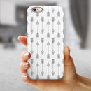 Vertical Acsending Arrows iPhone 6/6s or 6/6s Plus 2-Piece Hybrid INK-Fuzed Case