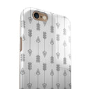 Vertical Acsending Arrows iPhone 6/6s or 6/6s Plus 2-Piece Hybrid INK-Fuzed Case