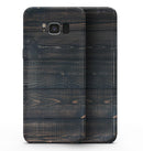 Vertical Blackwashed Woodgrain - Samsung Galaxy S8 Full-Body Skin Kit