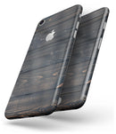 Vertical Blackwashed Woodgrain - Skin-kit for the iPhone 8 or 8 Plus