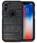 Vertical Blackwashed Woodgrain - iPhone X OtterBox Case & Skin Kits