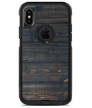 Vertical Blackwashed Woodgrain - iPhone X OtterBox Case & Skin Kits