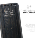 Vertical Blackwashed Woodgrain - Protective Skin Wrap & Decal – Compatible with iPhone SE to iPhone 17 Pro Max (All Models)