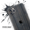 Vertical Blackwashed Woodgrain - Protective Skin Wrap & Decal – Compatible with iPhone SE to iPhone 17 Pro Max (All Models)