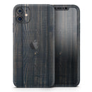 Vertical Blackwashed Woodgrain - Protective Skin Wrap & Decal – Compatible with iPhone SE to iPhone 17 Pro Max (All Models)