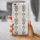 Vertical Neutral Royal Pattern iPhone 6/6s or 6/6s Plus 2-Piece Hybrid INK-Fuzed Case