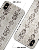Vertical Neutral Royal Pattern - iPhone X Clipit Case