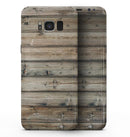 Vertical Planks of Light Woodrgrain - Samsung Galaxy S8 Full-Body Skin Kit