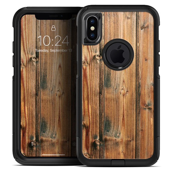 Vertical Raw Aged Wood Planks - Skin Kit for the iPhone OtterBox Cases
