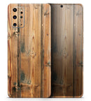 Vertical Raw Aged Wood Planks - Skin-Kit for the Samsung Galaxy S-Series S20, S20 Plus, S20 Ultra , S10 & others (All Galaxy Devices Available)